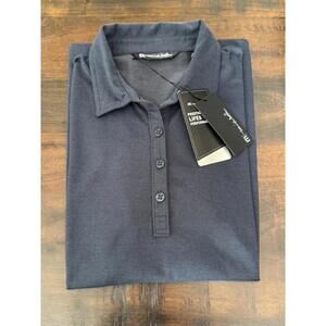 NWT Travis Mathew She Fancy Womens M Golf‎ Polo Navy Blue